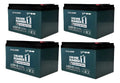 Kit 4 Baterías 12v 12ah Para Bicicleta Eléctrica