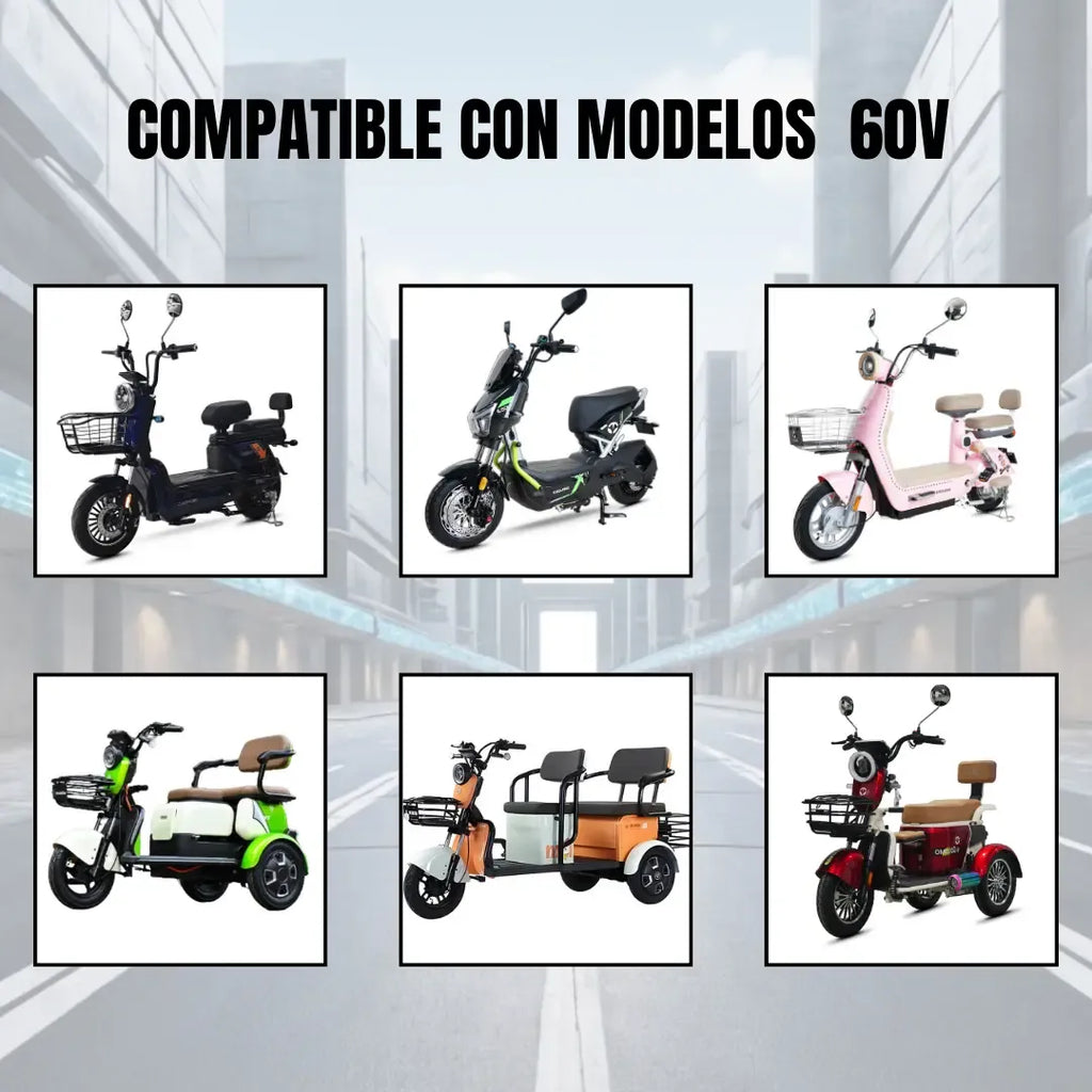 Cargador Inteligente Para Moto Eléctrica 60v 20ah Ácido Plomo