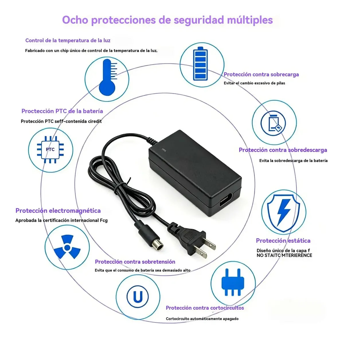 Cargador Patin Eléctrico Scooter Xiaomi Adaptador 42v 2a