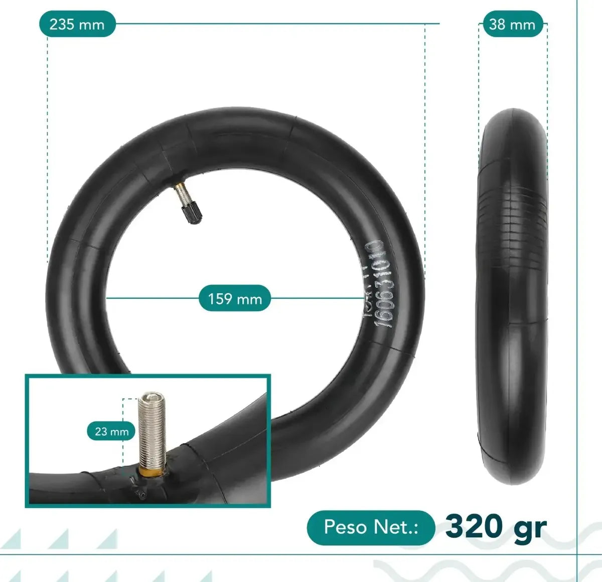 Cámara Para Llanta De 10 X 2 Pulgadas Para Scooter