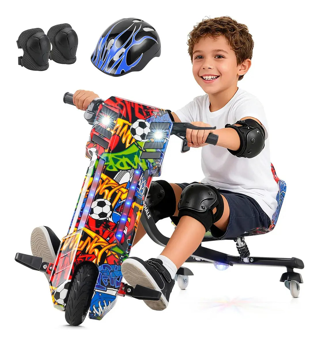 Triciclo Electrico Para Ninos Montable Bluetooth Giro De 360