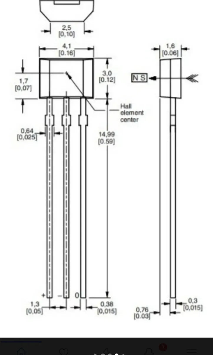 Sensor De Efecto Hall Ss49e (5 Piezas) Sensor De Acelerador