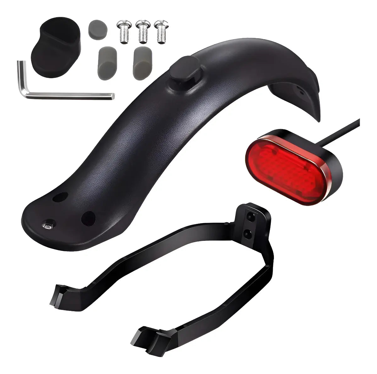 Guardabarros Salpicadera Con Lampara Para Scooter Xiaomi