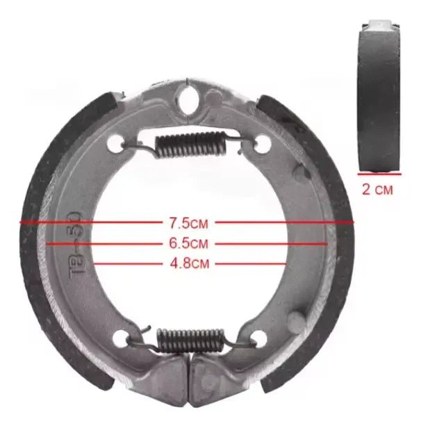 Balatas De Freno De Tambor 80 Para Scooter Electrico Tb 50