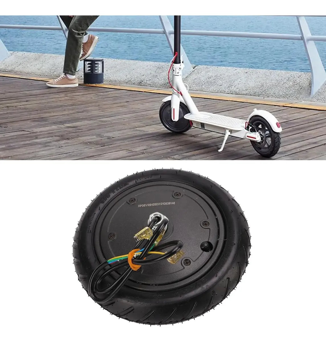 Motor De Cubo De Patinete Eléctrico De 8,5 Pulgadas, 250w