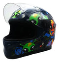 Casco Cerrado Infantil C/luz Brillante Baby Alien Azul