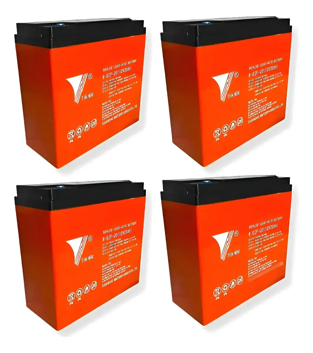 Baterias Acido Plomo Bicicleta Eléctrica 48v 20ah (4 Piezas)