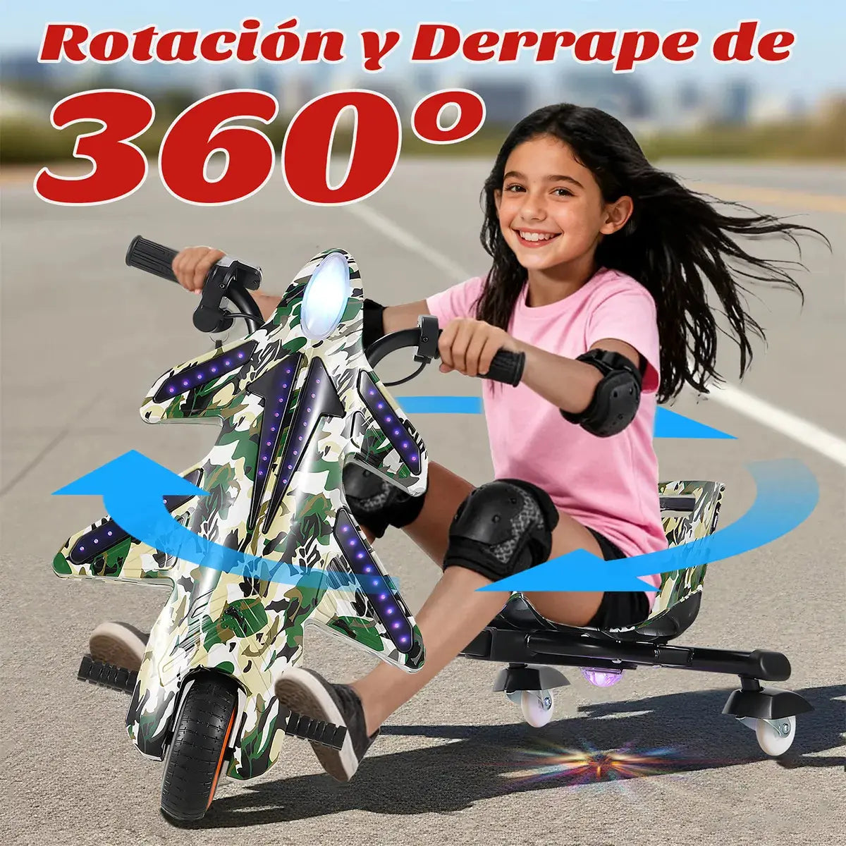 Triciclo Eléctrico Niños Montable Bluetooth
