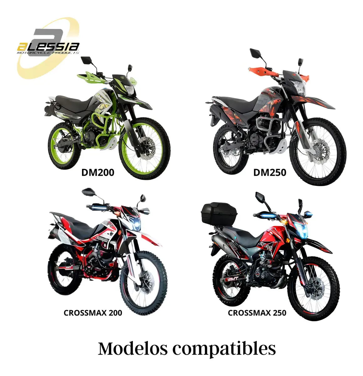 Llanta 120/80-18 Alessia Doble Propósito Cámara Para Moto
