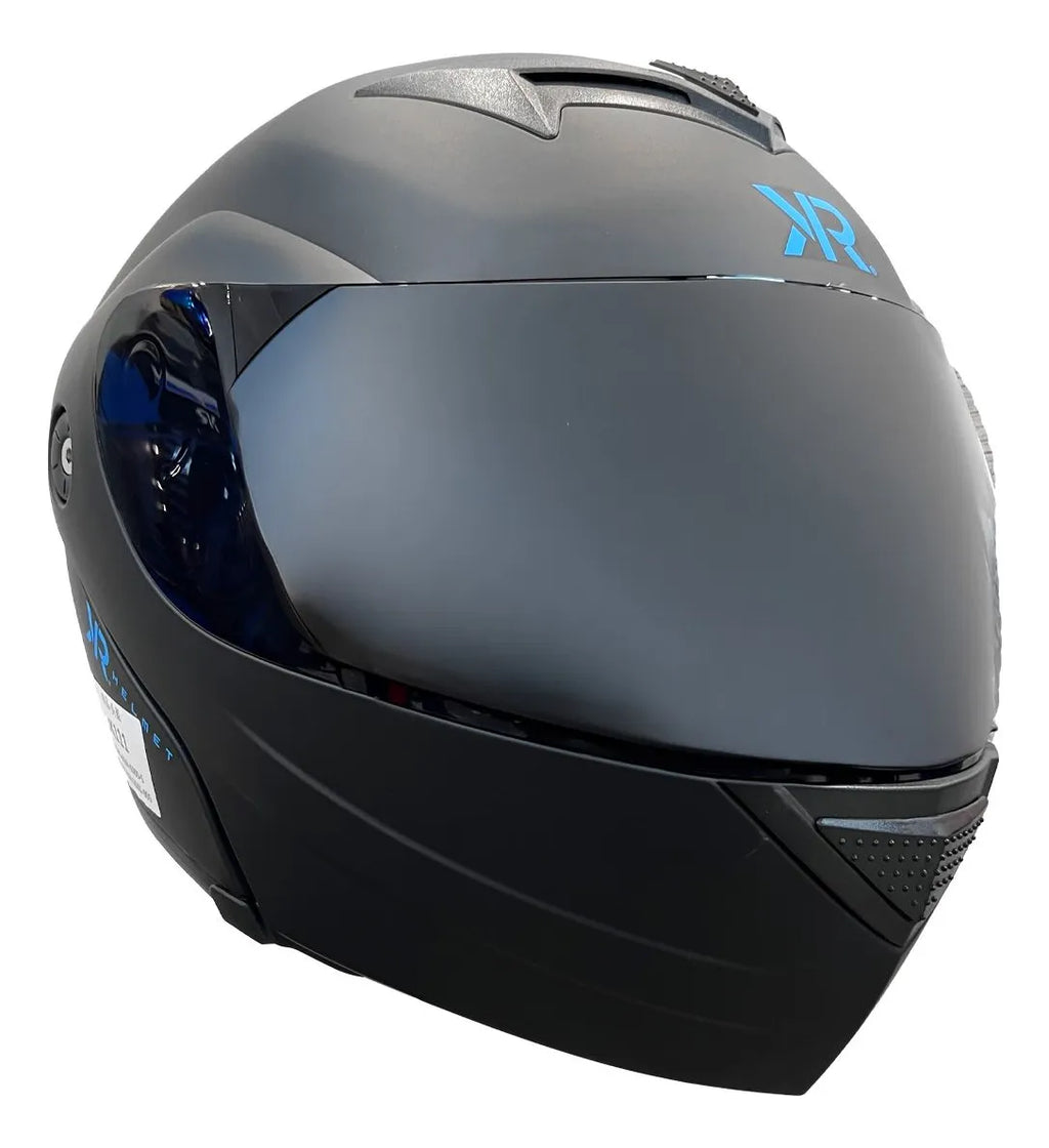 Casco Para Motociclista Abatible Negro Kr Line