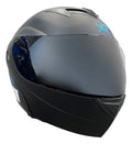 Casco Para Motociclista Abatible Negro Kr Line