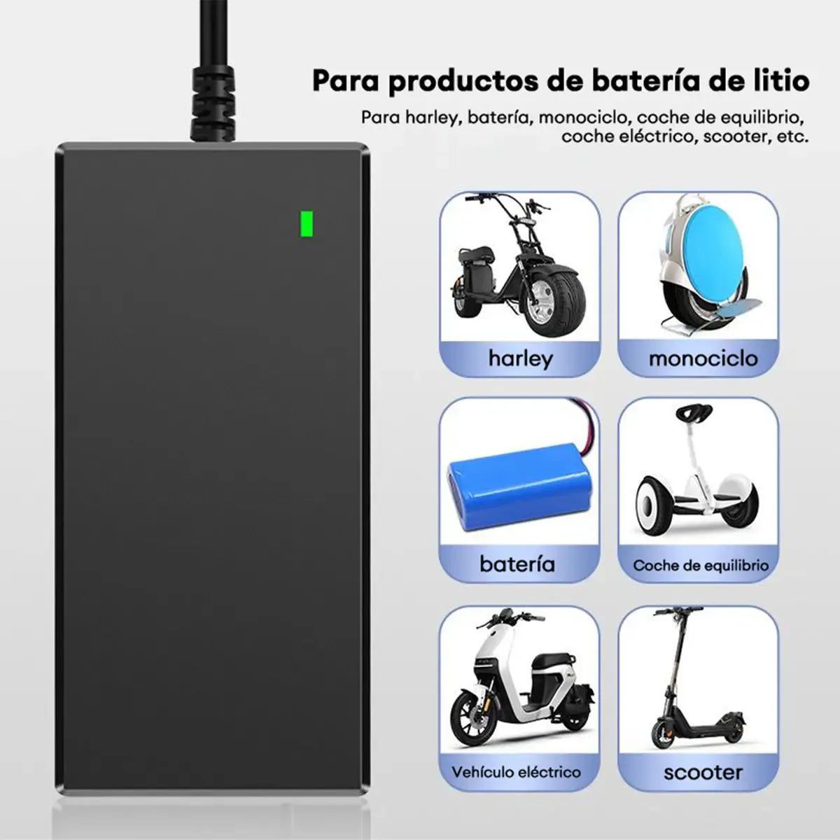 Cargador Patin Eléctrico Scooter Xiaomi Adaptador 42v 2a