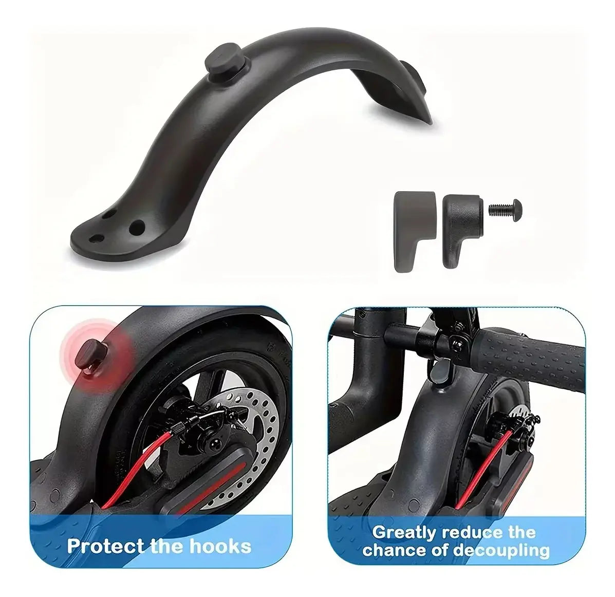Guardabarros Salpicadera Con Lampara Para Scooter Xiaomi