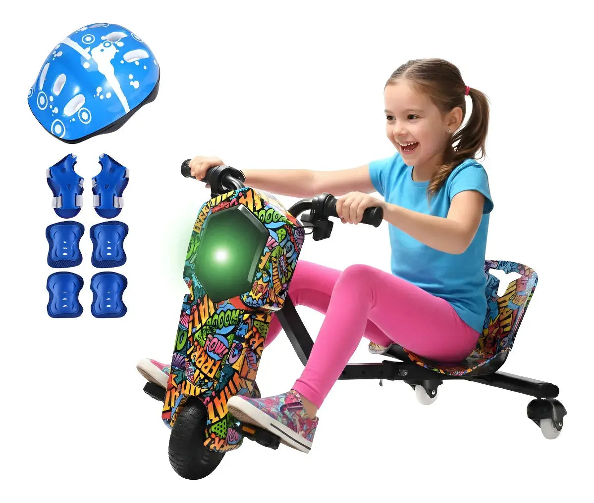 Triciclo Scooter Electrico Para Niños Bluetooth Multicolor