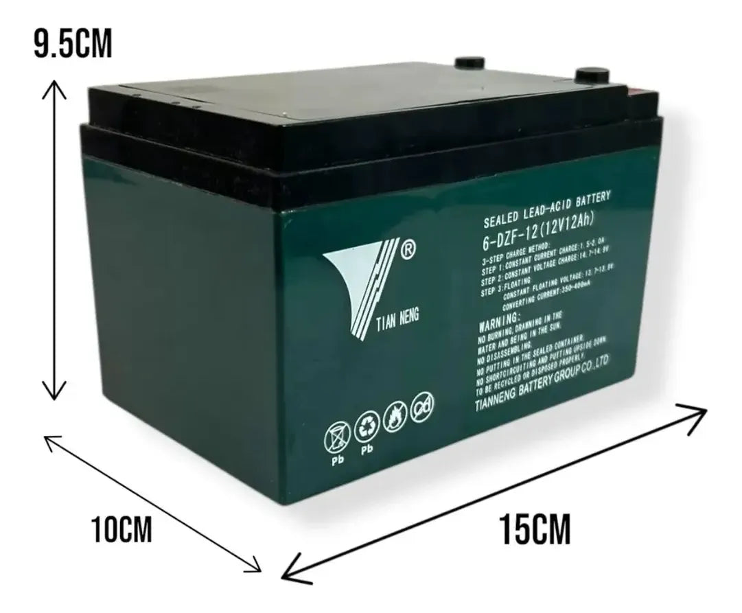 Bateria 12v 12ah Para Bicicleta Electrica Tianneng Tne12-12