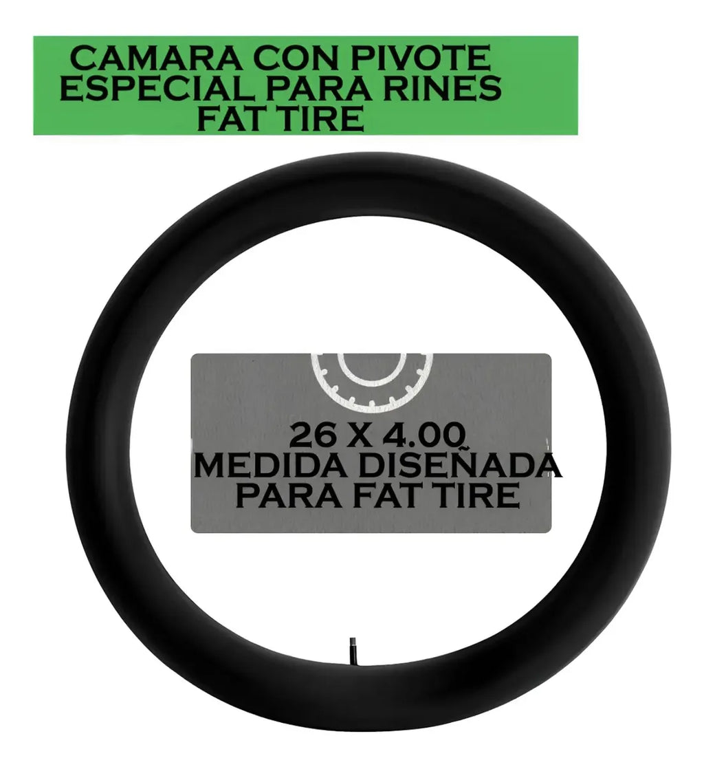 Camara 26 X 4.0 Fat Tire Honeywhale Bk08 Schrader Negro