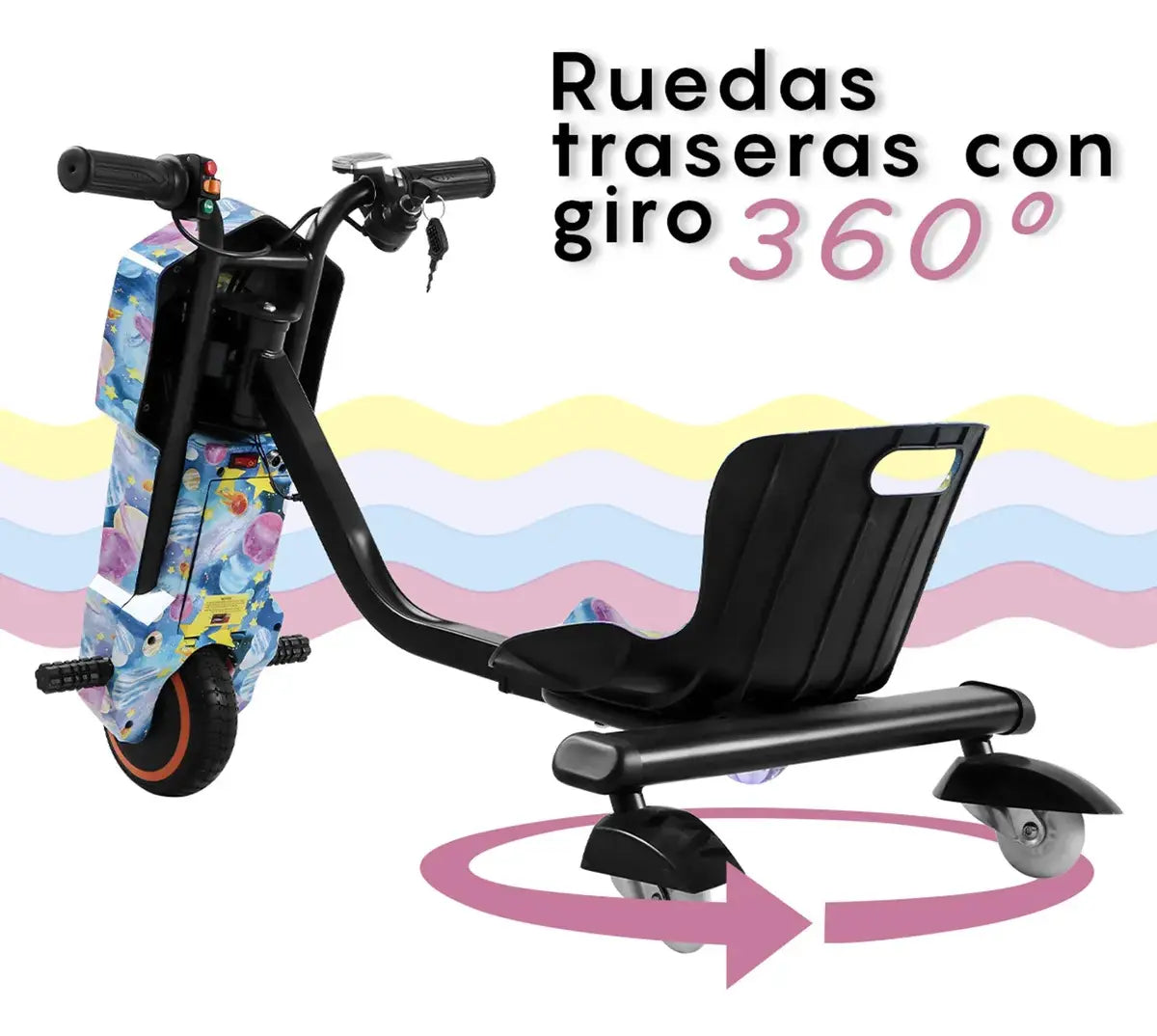 Honeywhale Triciclo Eléctrico Para Niños Montable Bluetooth