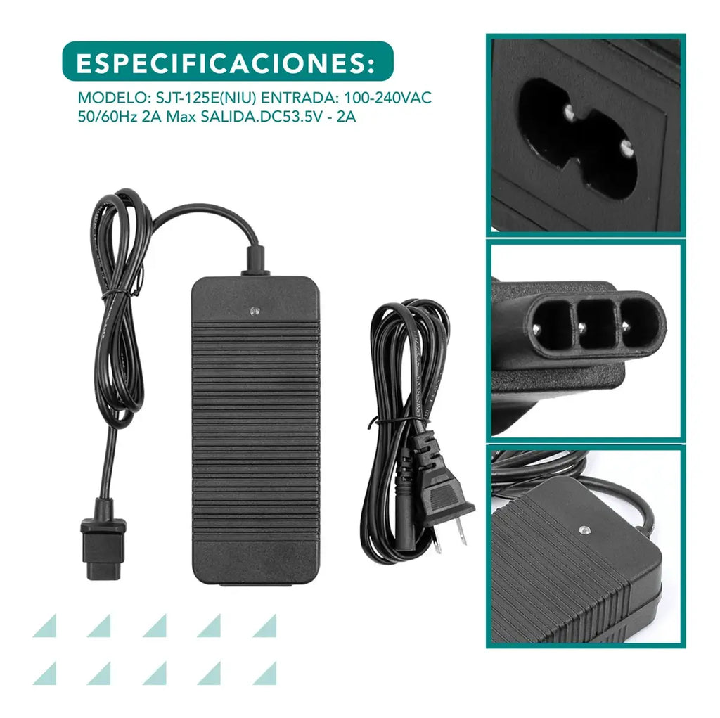 Cargador 53.5v 2a Para Scooter Niu Kqi1 Kqi3