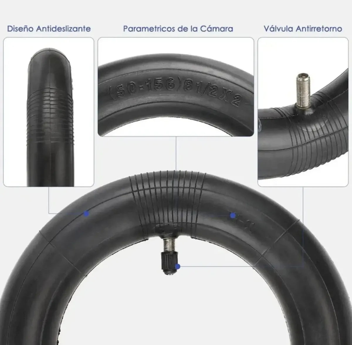 Cámara Patín Eléctrico8.5x2 8 1/2x2 50/75-6.1reforzada