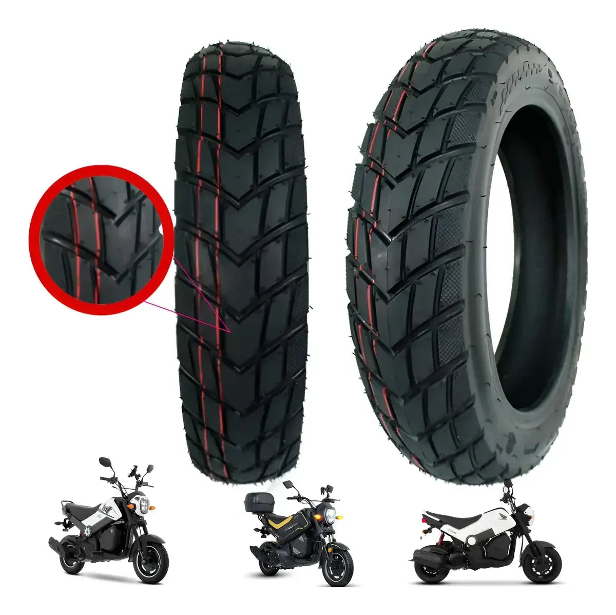 Llanta 90/90-12 Premium Motoneta Navi Ovni Bit 150 Delantera