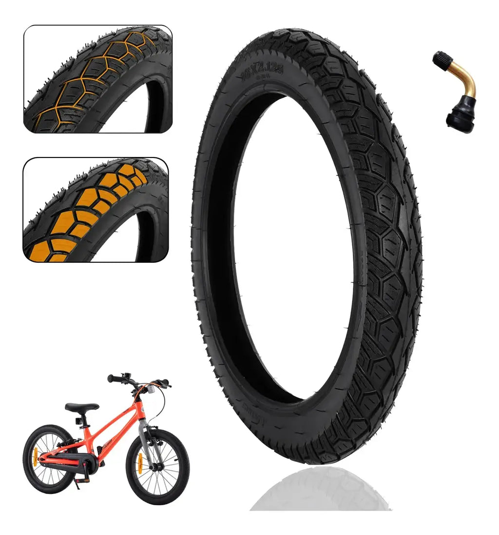 Llanta Neumática 14x2.50 Negra Antideslizante para Bici y Ebike