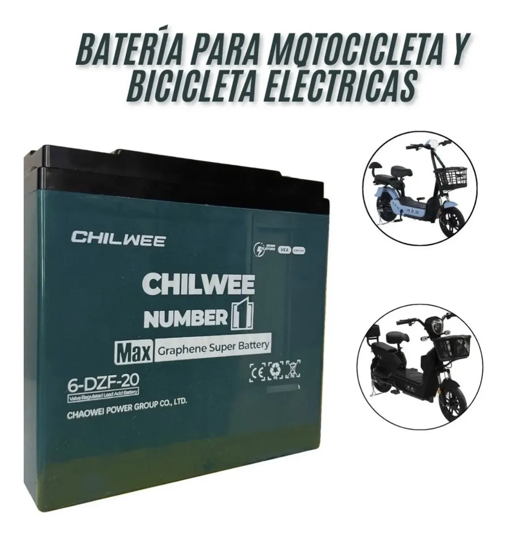 Bateria Ácido Plomo 12v 20ah Para Bicicleta Electrica 1 Pza