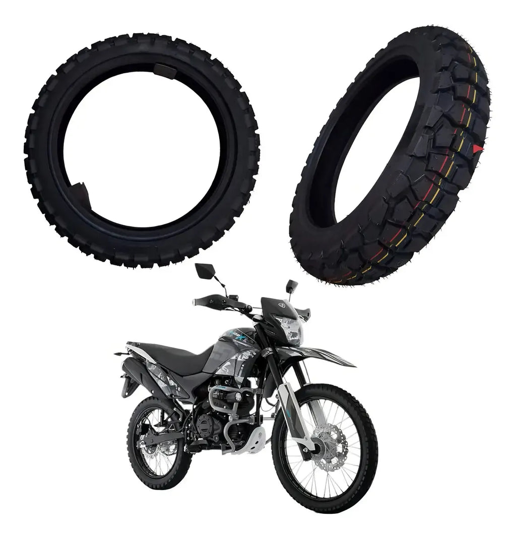 Llanta 120/80-18 Alessia Doble Propósito Cámara Para Moto