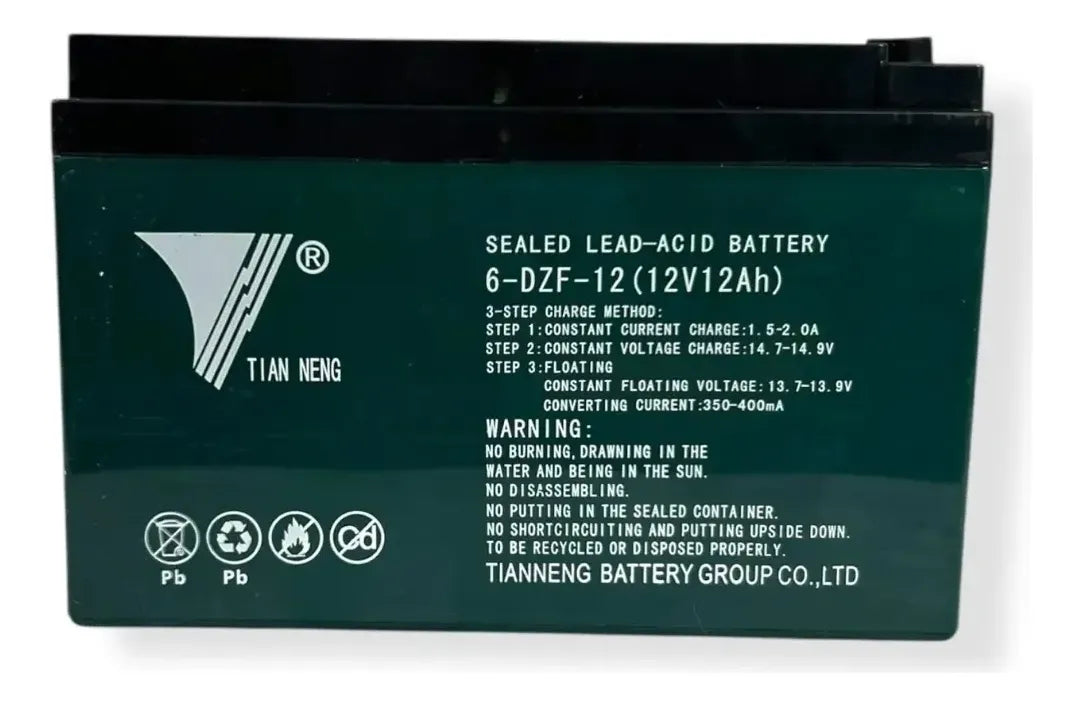 4 Baterías Moto Gel 12v 12ah Tne12-12 Bici Eléctrica
