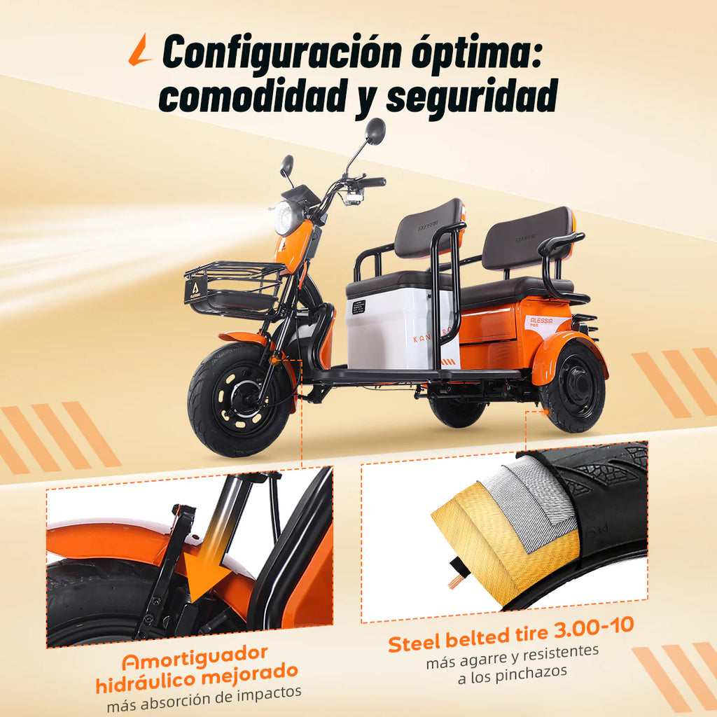 Bicicleta Eléctrica Alessia P05 Kangaroo 72v 650w