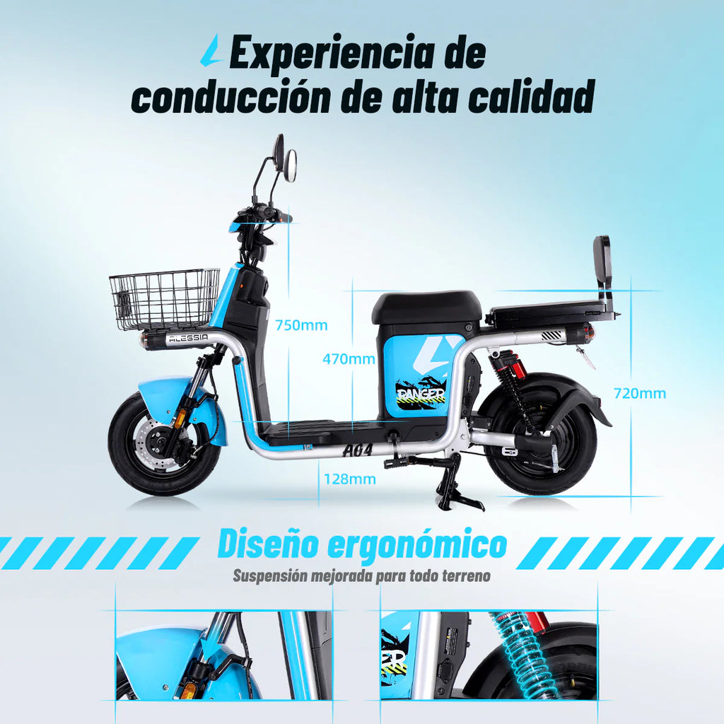 Bicicleta Eléctrica Alessia A04 Ranger 800w 72v/20ah