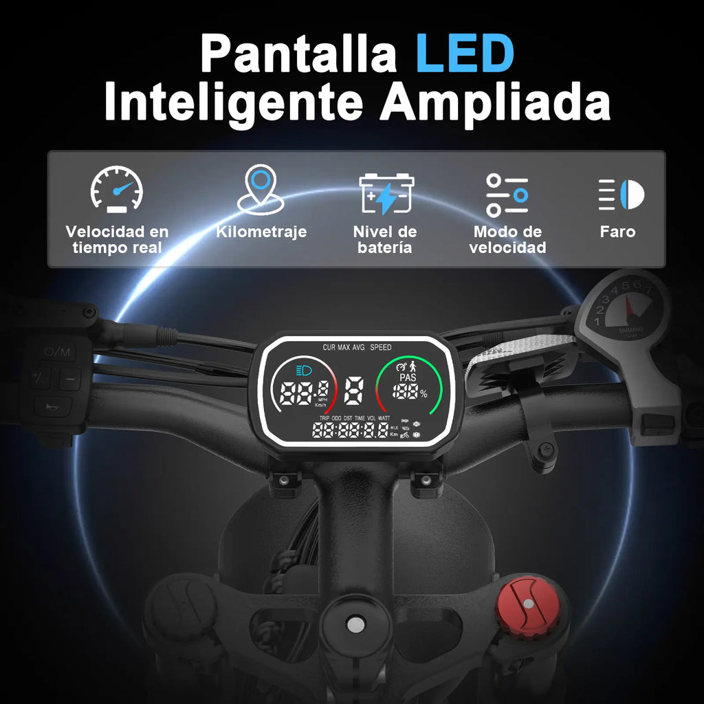 Bicicleta Eléctrica Montaña K6 Pro 55km/h 850w Honey Whale