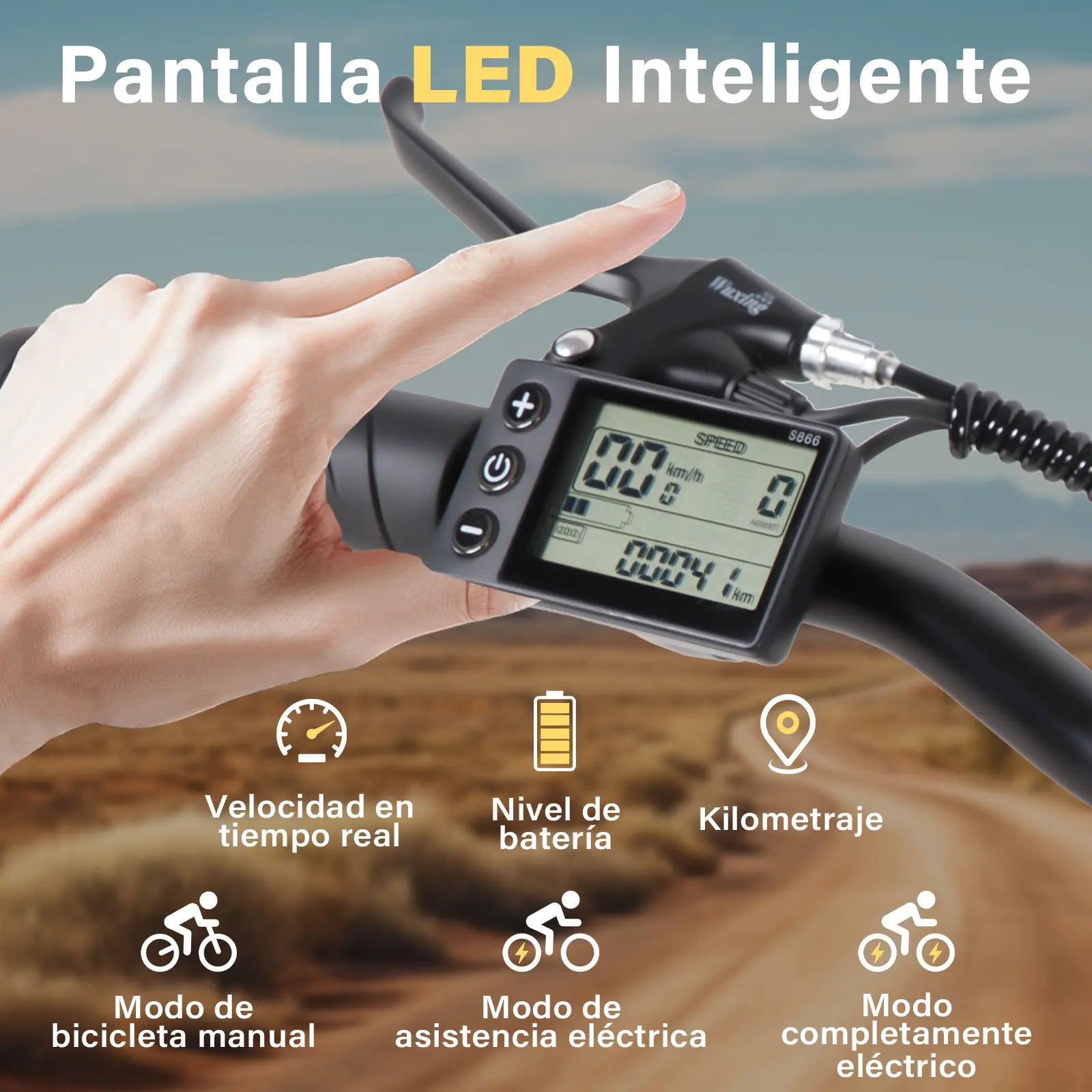 Bicicleta Electrica Plegable Honey Whale F6 Amarillo