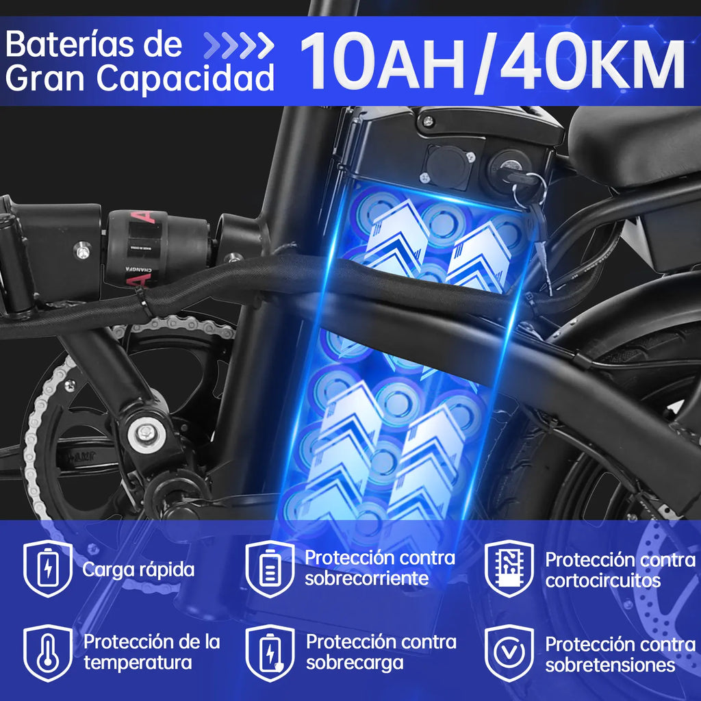 Bicicleta Eléctrica Plegable Honey Whale S6-S