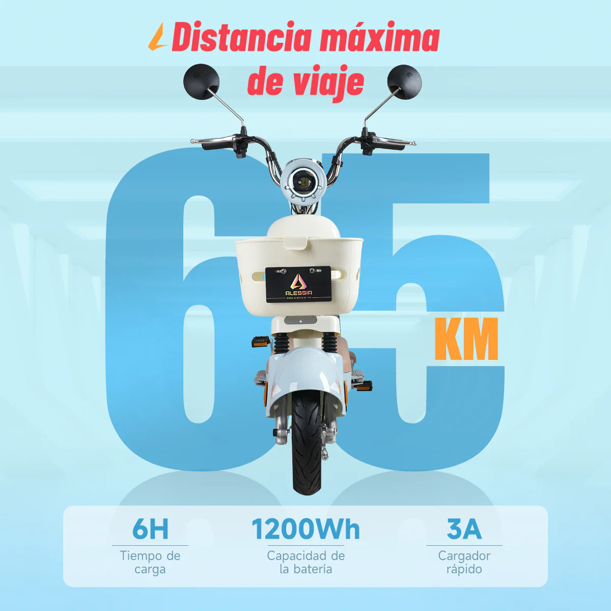 Bicicleta Eléctrica Alessia Cielo I05 45 Km/h