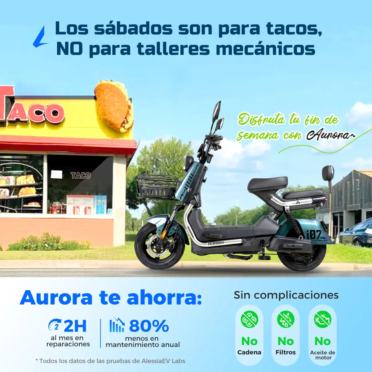 Bicicleta Eléctrica Alessia I07 Aurora 800w 50km