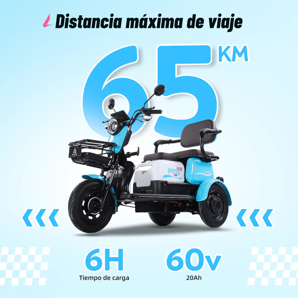 Triciclo Eléctrico Alessia P03 Pony 500w 60v/20ah