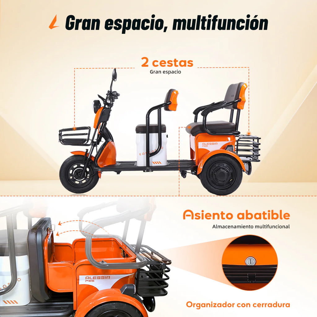 Bicicleta Eléctrica Alessia P05 Kangaroo 72v 650w
