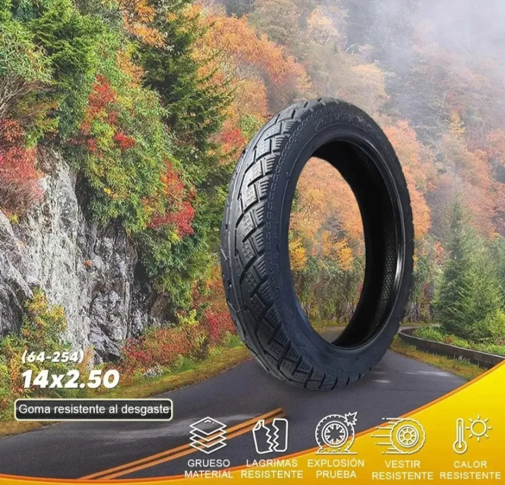 Llanta 14x2.50 (2.50-10) Para Bici-moto Motoneta Eléctrica