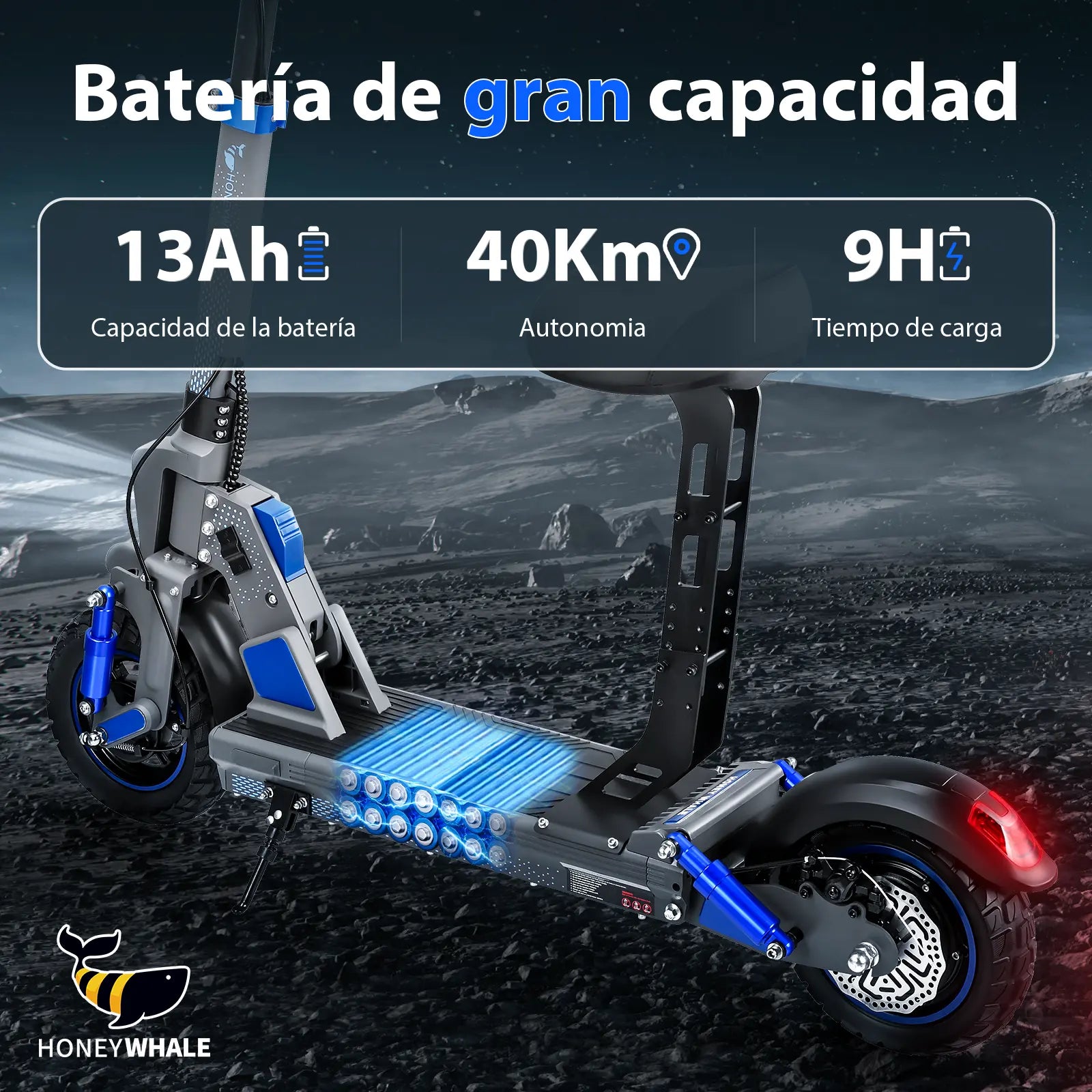 C1 Scooter Electrico Plegable 45KM/H-980W-