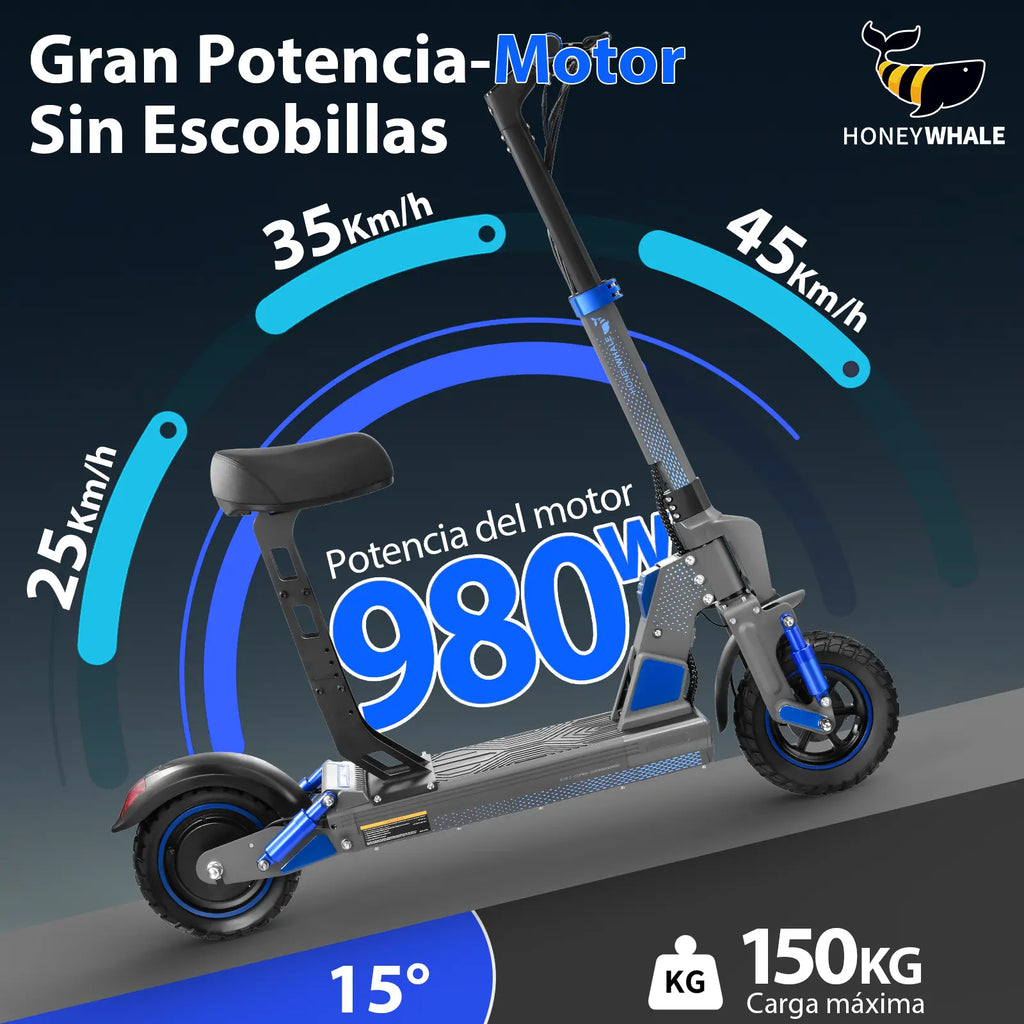 C1 Scooter Electrico Plegable 45KM/H-980W-