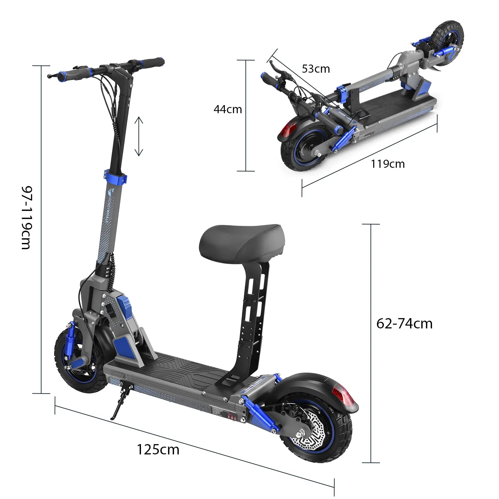 C1 Scooter Electrico Plegable 45KM/H-980W-