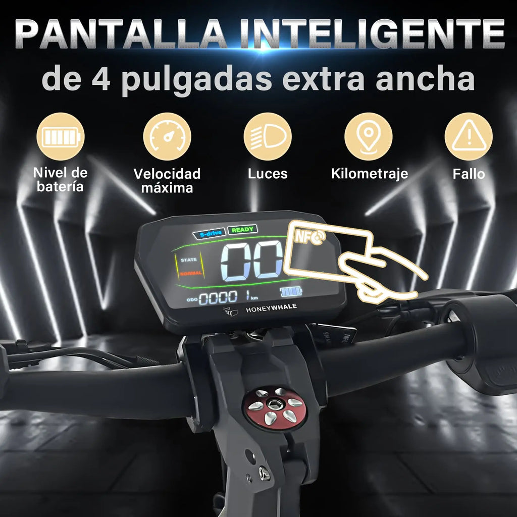 Scooter Patín Eléctrico 50km/h 1200w Max. Honey Whale G2Pro