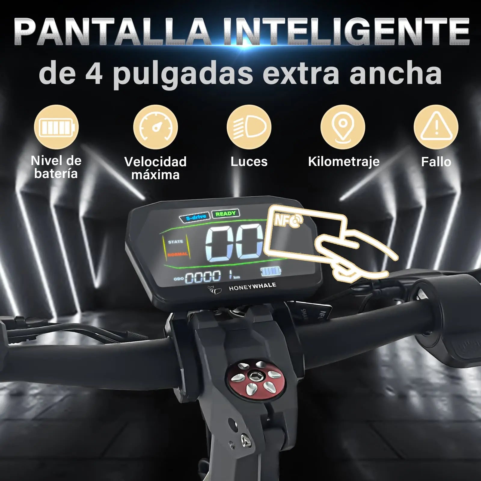 Scooter Patín Eléctrico 50km/h 1200w Max. Honey Whale G2Pro