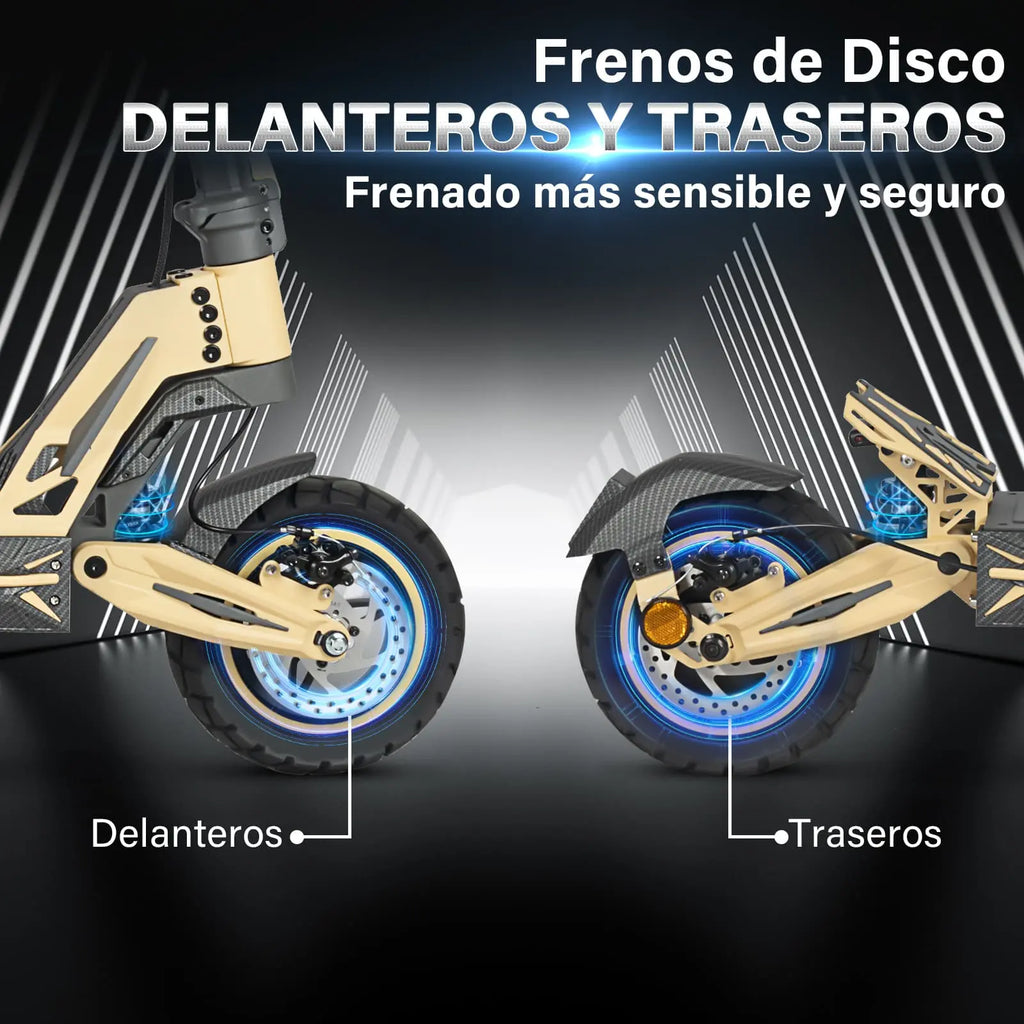 Scooter Patín Eléctrico 50km/h 1200w Max. Honey Whale G2Pro