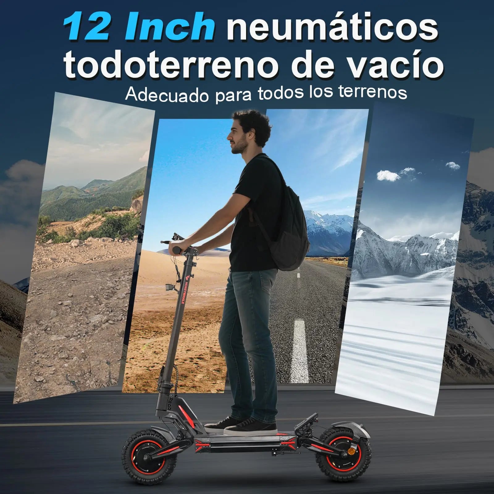 Scooter Patín Eléctrico 50km/h 1200w Max. Honey Whale G4 Pro