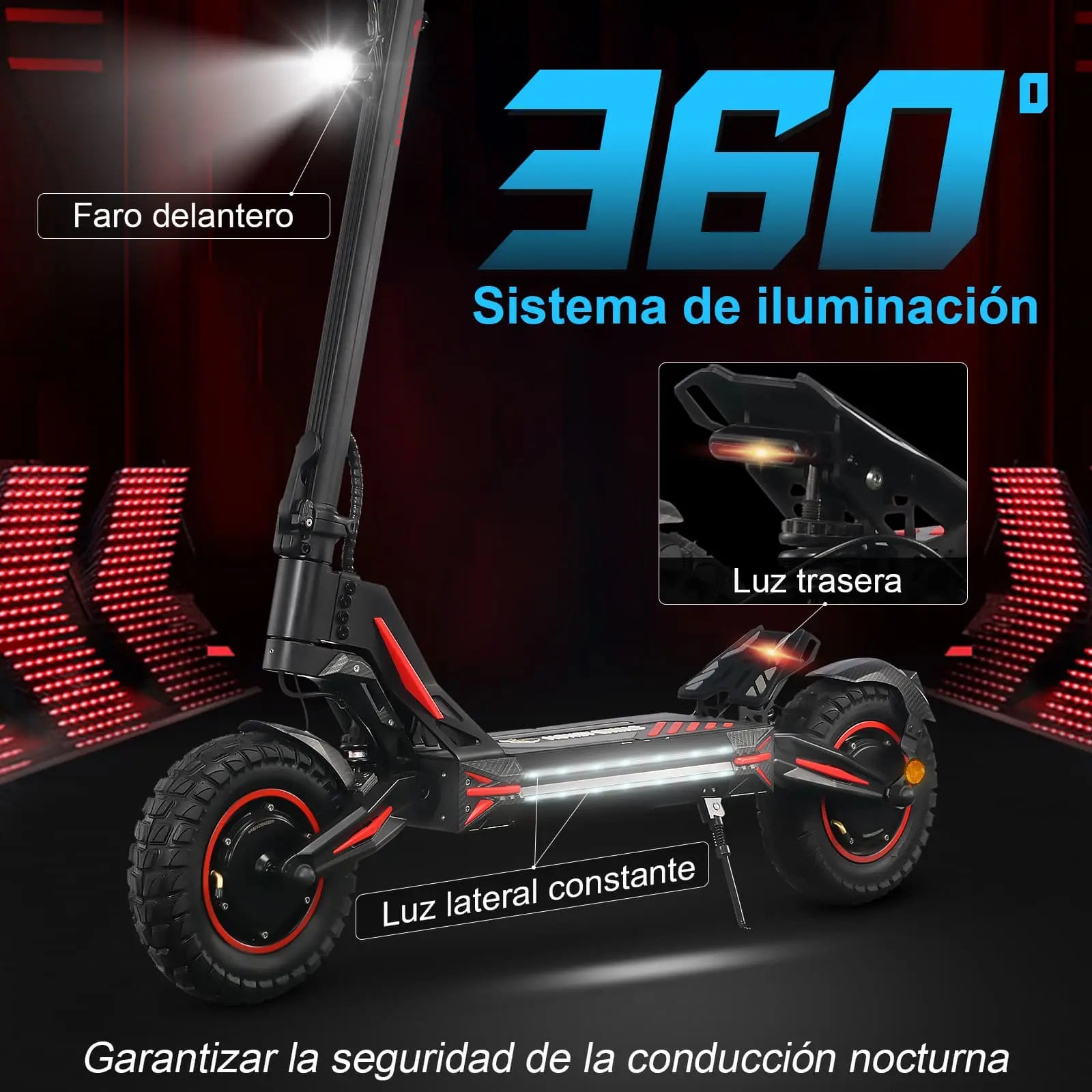Scooter Patín Eléctrico 50km/h 1200w Max. Honey Whale G4 Pro