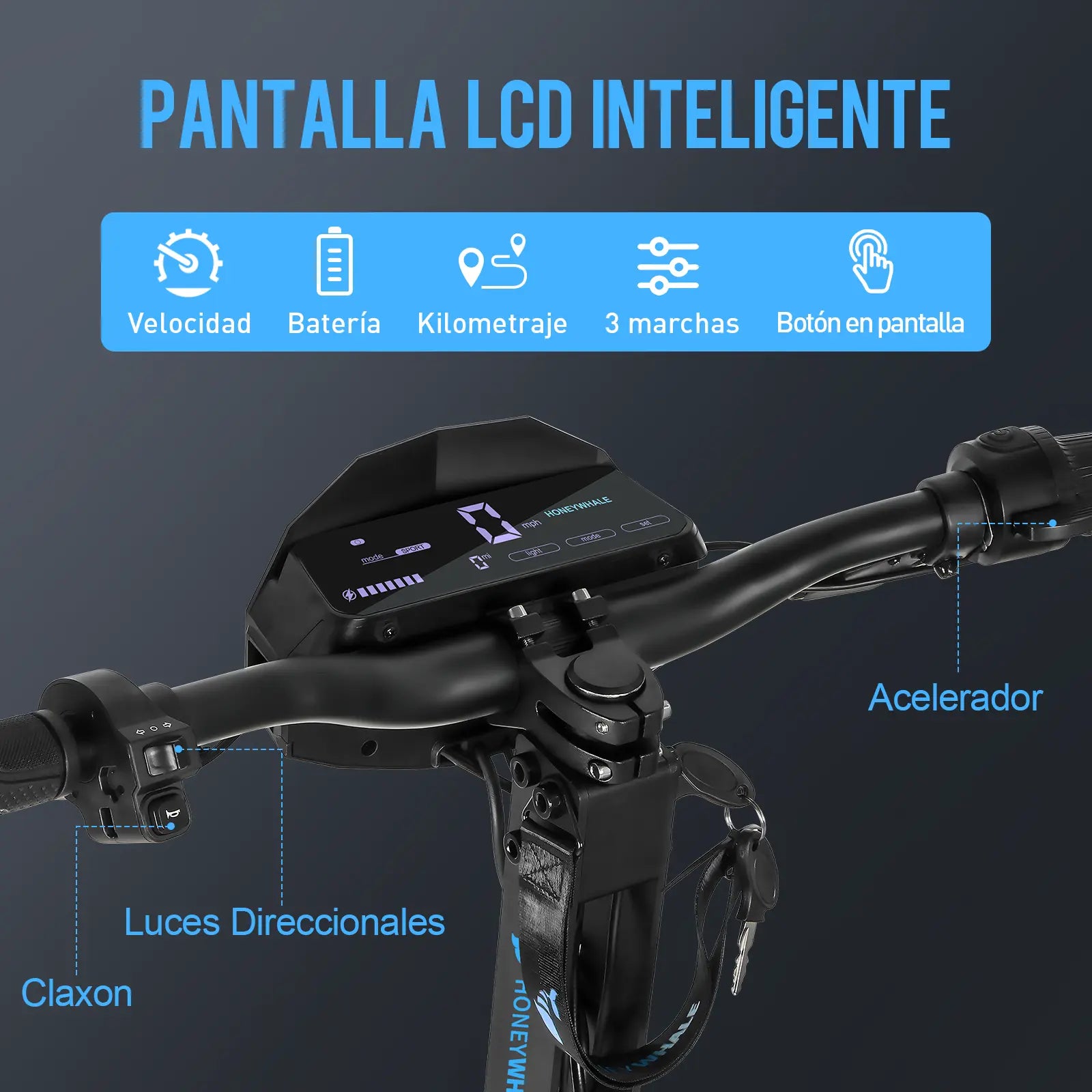 Scooter Eléctrico Honey Whale H4 Azul