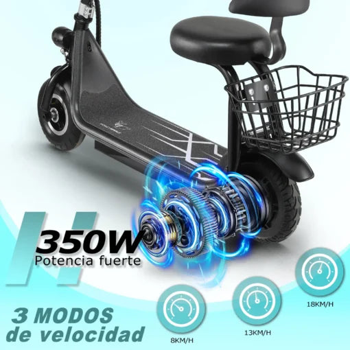 Scooter Electrico Infantil Honey Whale JL-005 Negro