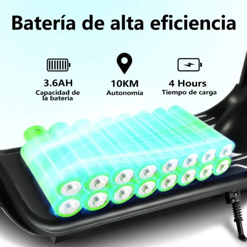Scooter Electrico Infantil Honey Whale JL-005 Negro