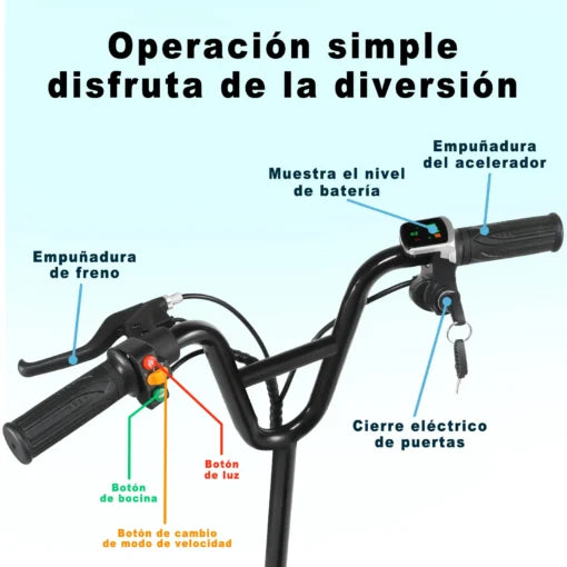 Scooter Electrico Infantil Honey Whale JL-005 Negro